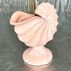 Vintage Boho Terra Cotta Nautilus Planter