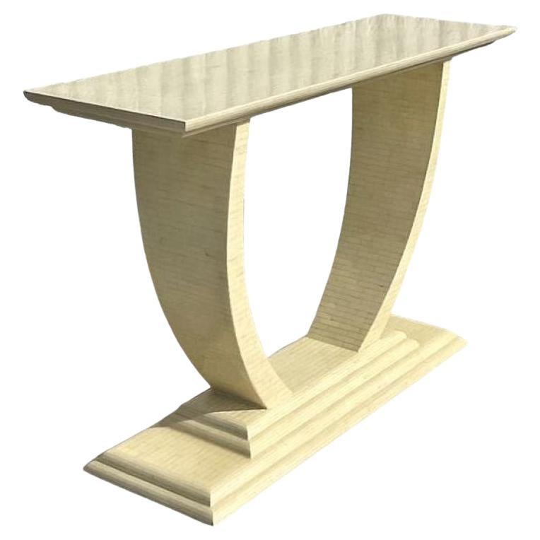 Vintage Boho Tessellated Bone Console Table