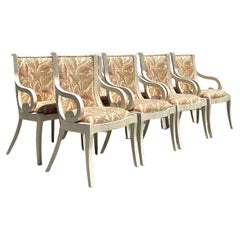 Vintage Boho Tessellated Bone Dining Chairs - Set of 8