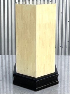 Vintage Boho Tessellated Bone Pedestal