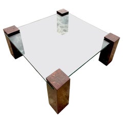 Vintage Boho Tessellated Coconut Shell Coffee Table