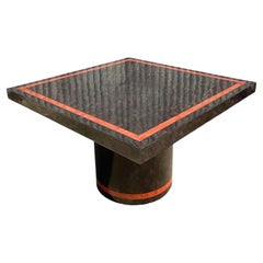 Vintage Boho Tessellated Horn and Stone Game Table After Casa Bique