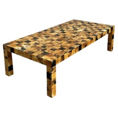 Vintage Boho Tessellated Horn Couchtisch