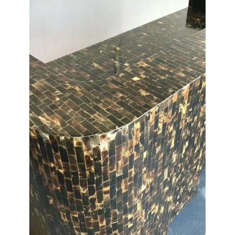 Juego de 5 barras secas de cuerno teselado boho vintage Estadounidense en venta