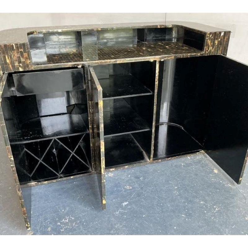 Juego de 5 barras secas de cuerno teselado boho vintage siglo XX en venta