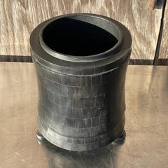 Vintage Boho Tessellated Horn Deckel Urne