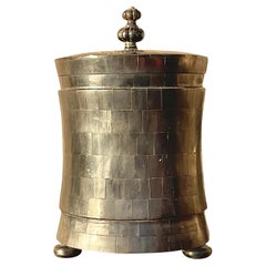 Vintage Boho Tessellated Horn Lidded Urn