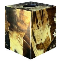 Vintage Boho Tessellated Horn Tissue Box Cover