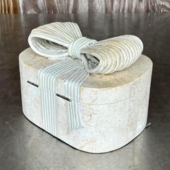 Boîte Vintage Boho Tessellée en Pierre et Roseau