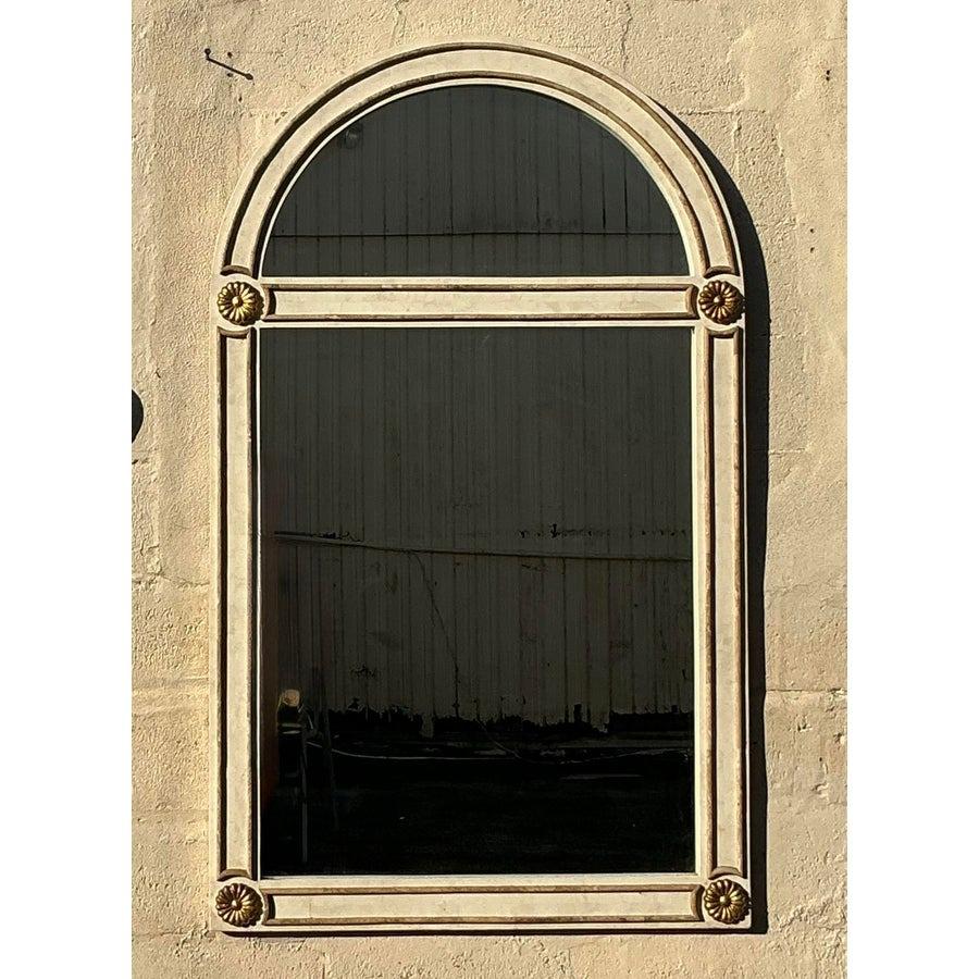 Specchio ad arco in pietra tessellata vintage Boho In condizioni buone in vendita a west palm beach, FL