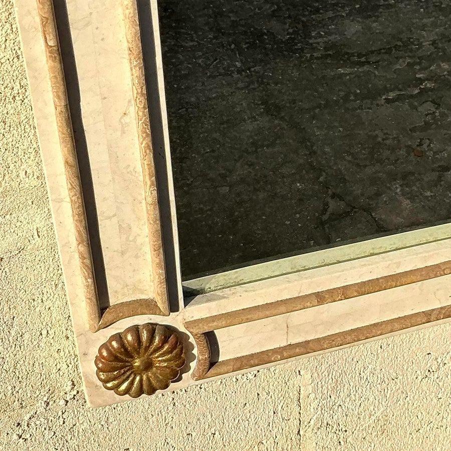XX secolo Specchio ad arco in pietra tessellata vintage Boho in vendita