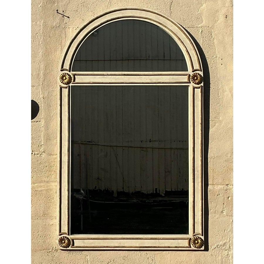 Pietra Specchio ad arco in pietra tessellata vintage Boho in vendita