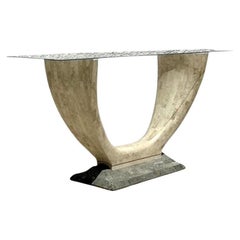 Consola vintage boho de piedra teselada