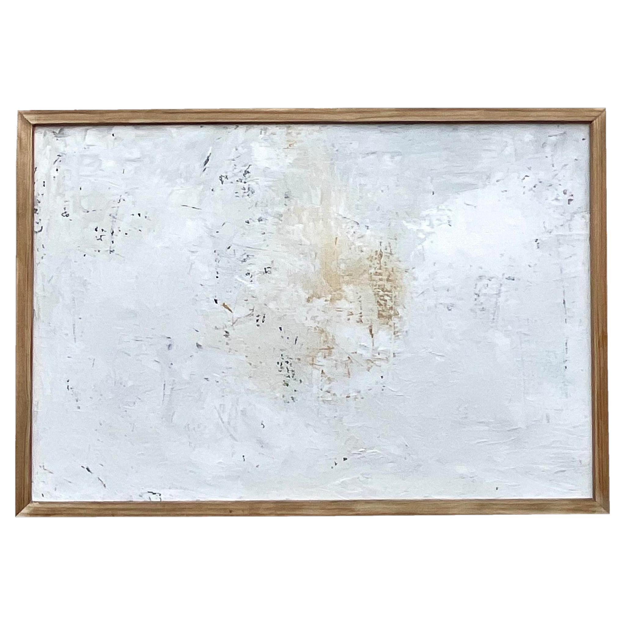 Vintage Boho Textured Abstract Original Oil on Canvas Painting For Sale ...