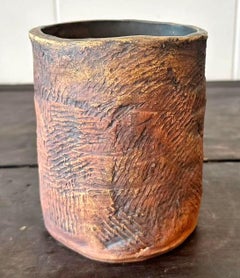 Vintage Boho Textured Ceramic Vase
