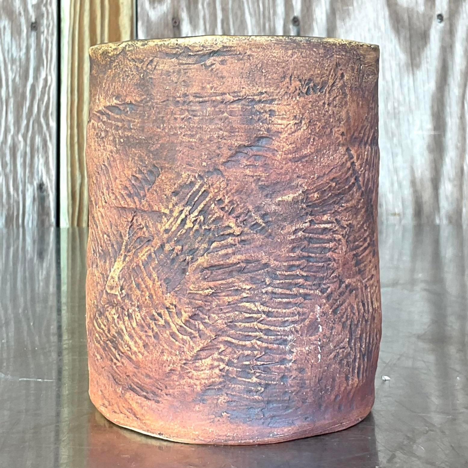 Curated Textured Ceramic Vases For Sale Gallery View