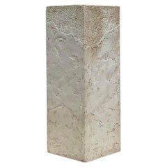 Pedestal Vintage Boho de Yeso Texturado
