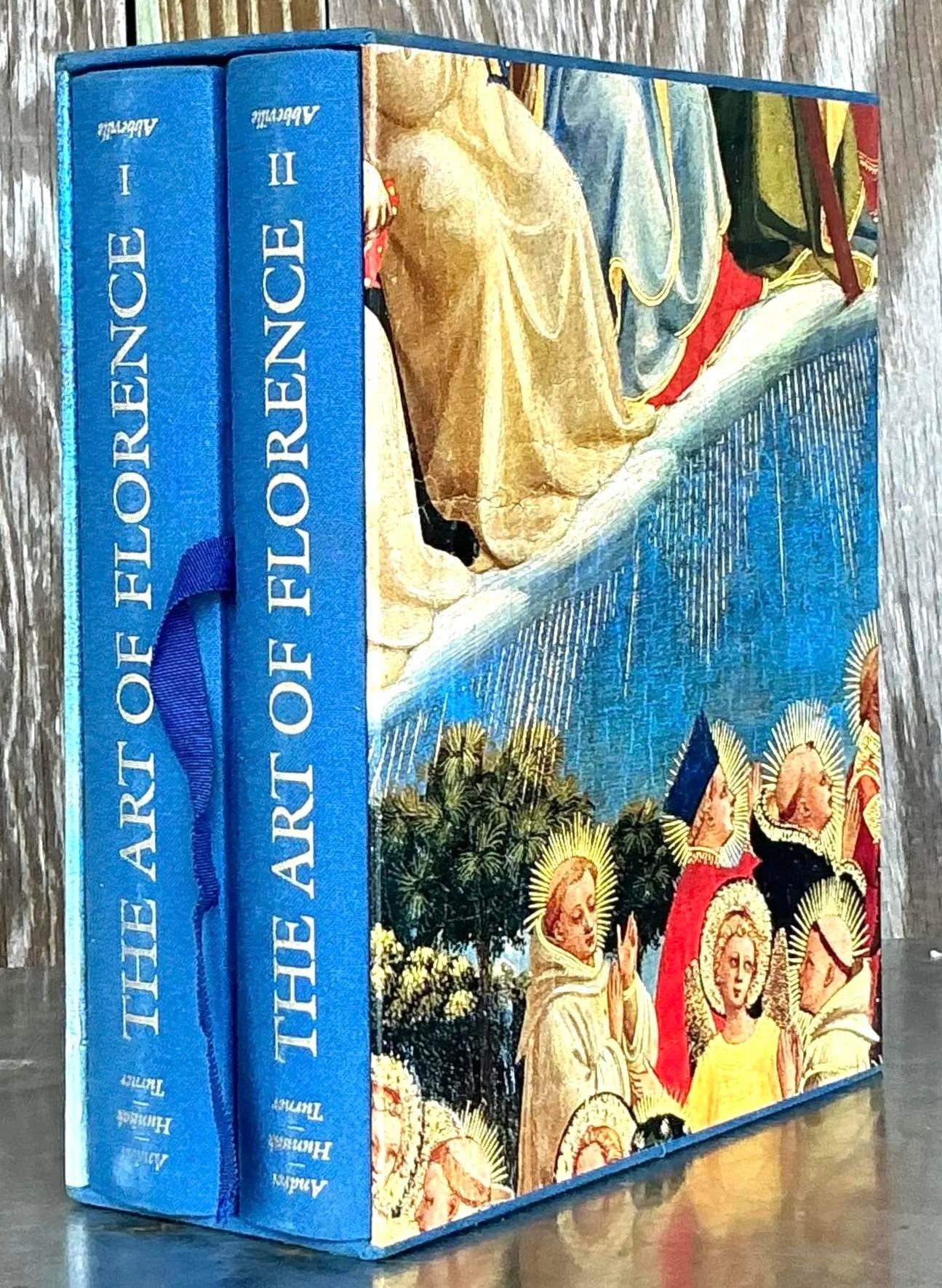 Vintage Boho 'The Art of Florence' Book: A timeless journey through Florence's artistic heritage, blending rustic charm and scholarly insight. Perfect for the cultured American home.