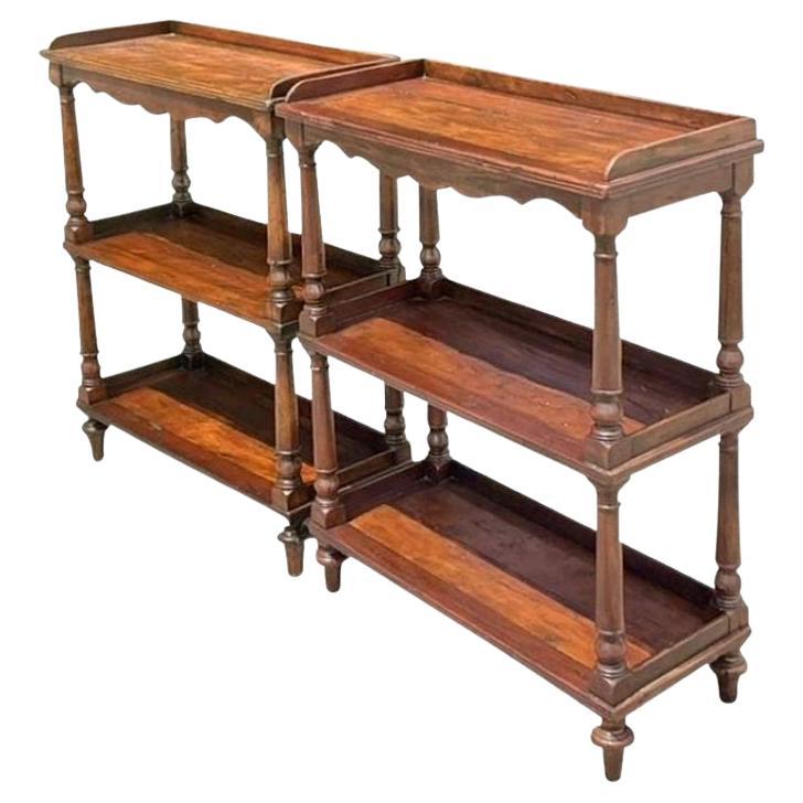 Vintage Boho Theodore Alexander Castle Bromwich Etagere - a Pair