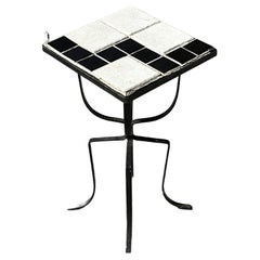 Vintage Boho Tile Top Drinks Table