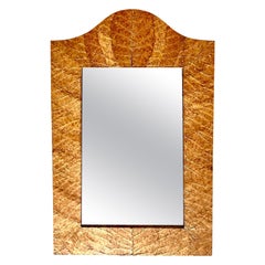 Vintage Boho Tobacco Leaf Mirror
