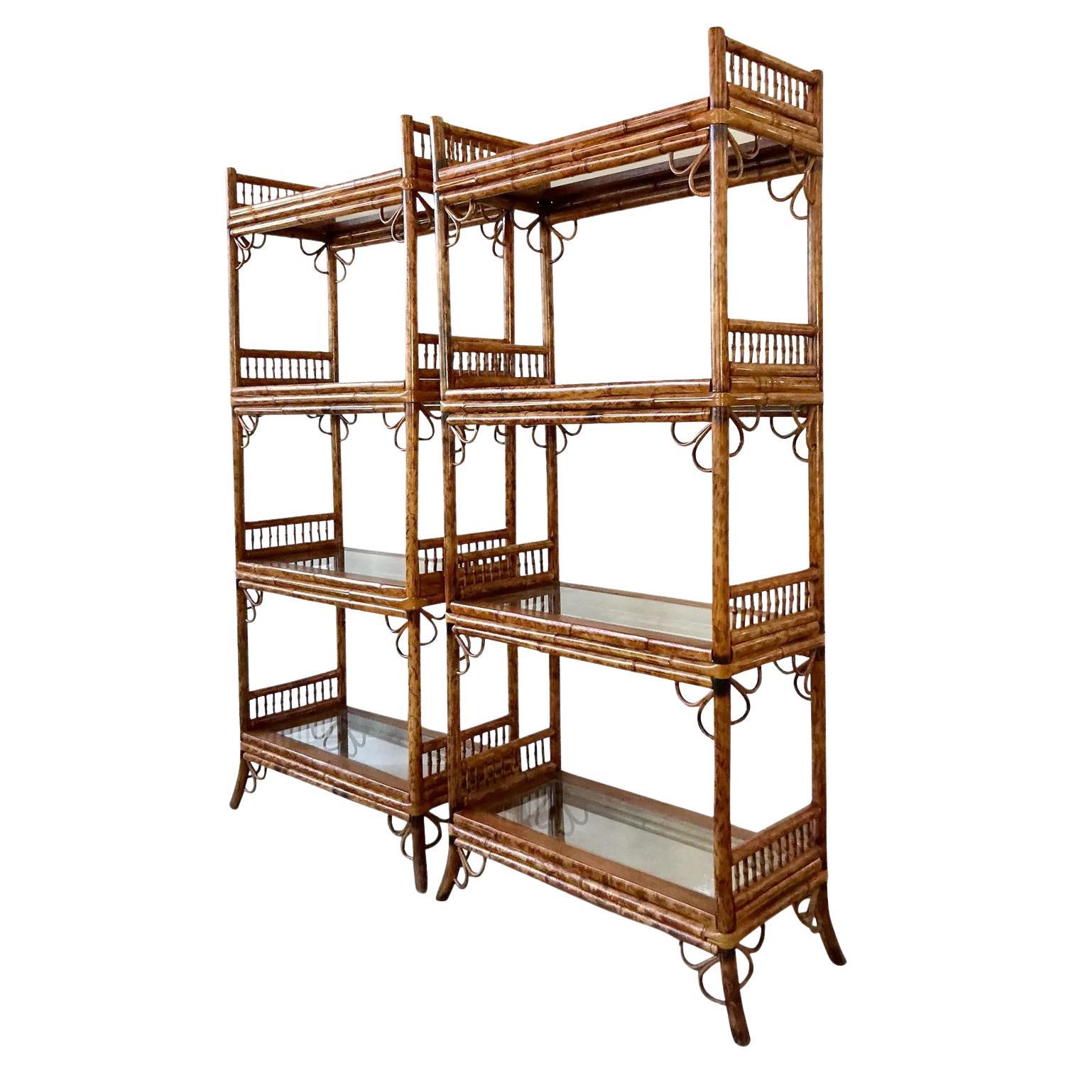 Estantería Vintage Boho Tortuga Bambú - Pareja