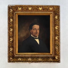 Vintage Boho Traditional Portrait Oil on Canvas