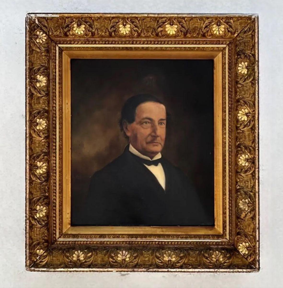 Vintage Boho Traditionelles Portrait Öl auf Leinwand (20. Jahrhundert) im Angebot