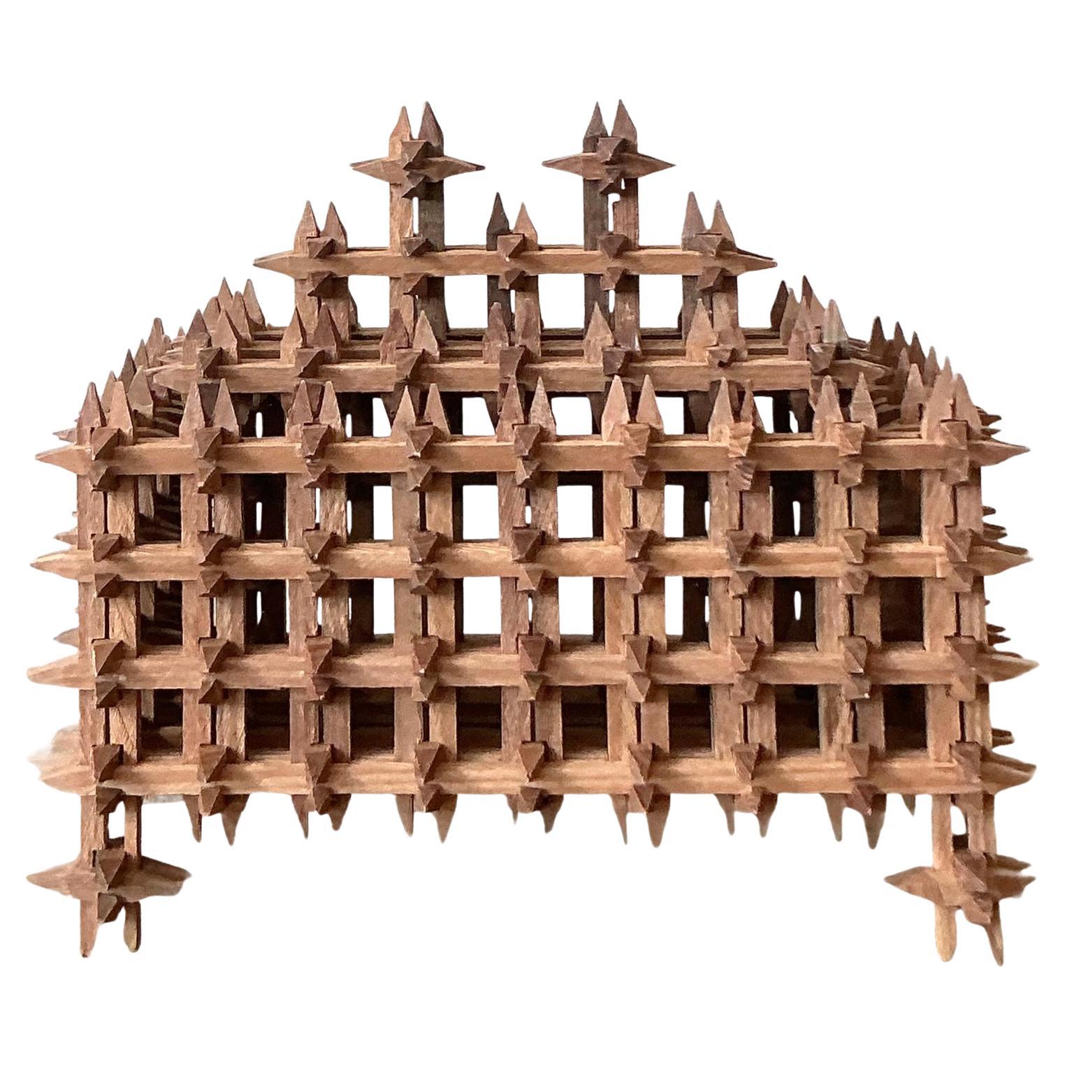 Scatola Boho Tramp Art d
epoca in vendita