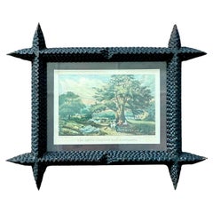 Antique Boho Tramp Art Frame