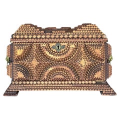 Caja con tapa Vintage Boho Tramp Art