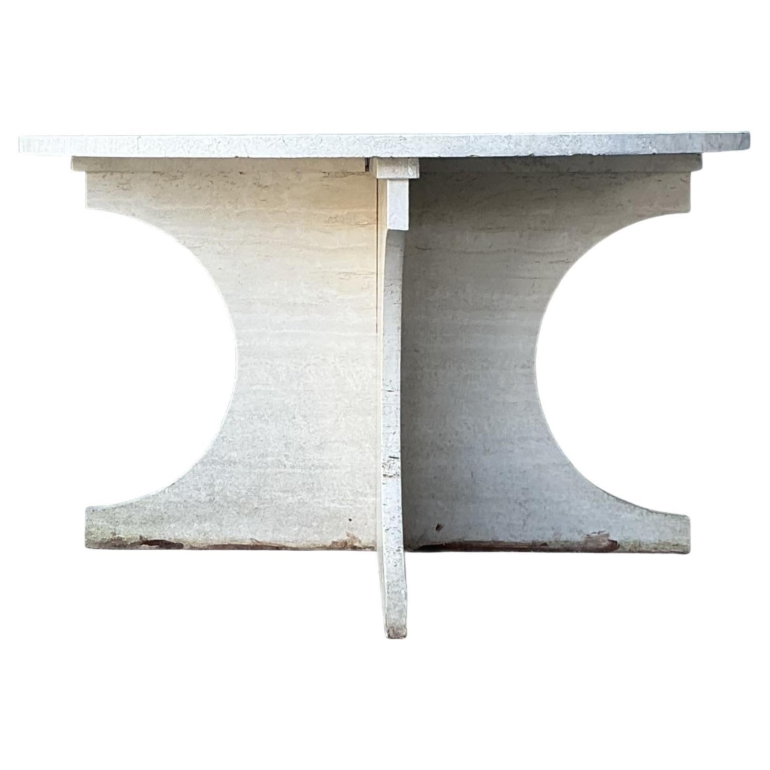 Vintage By Travertine Center Hall Table en vente