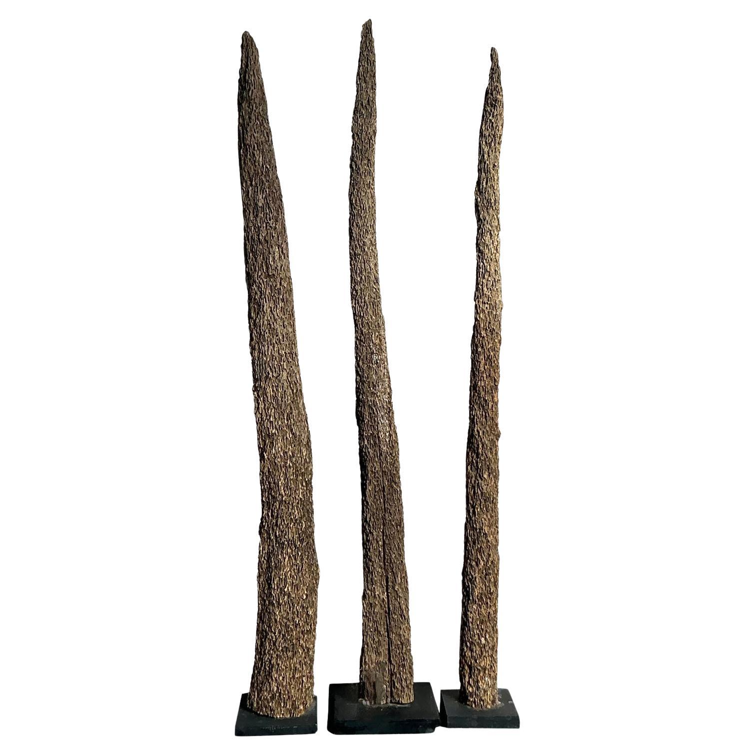 Trio di totem vintage in stile boho