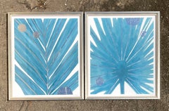 Vintage Boho Trowbridge Numbered Palm Prints - Set of 2