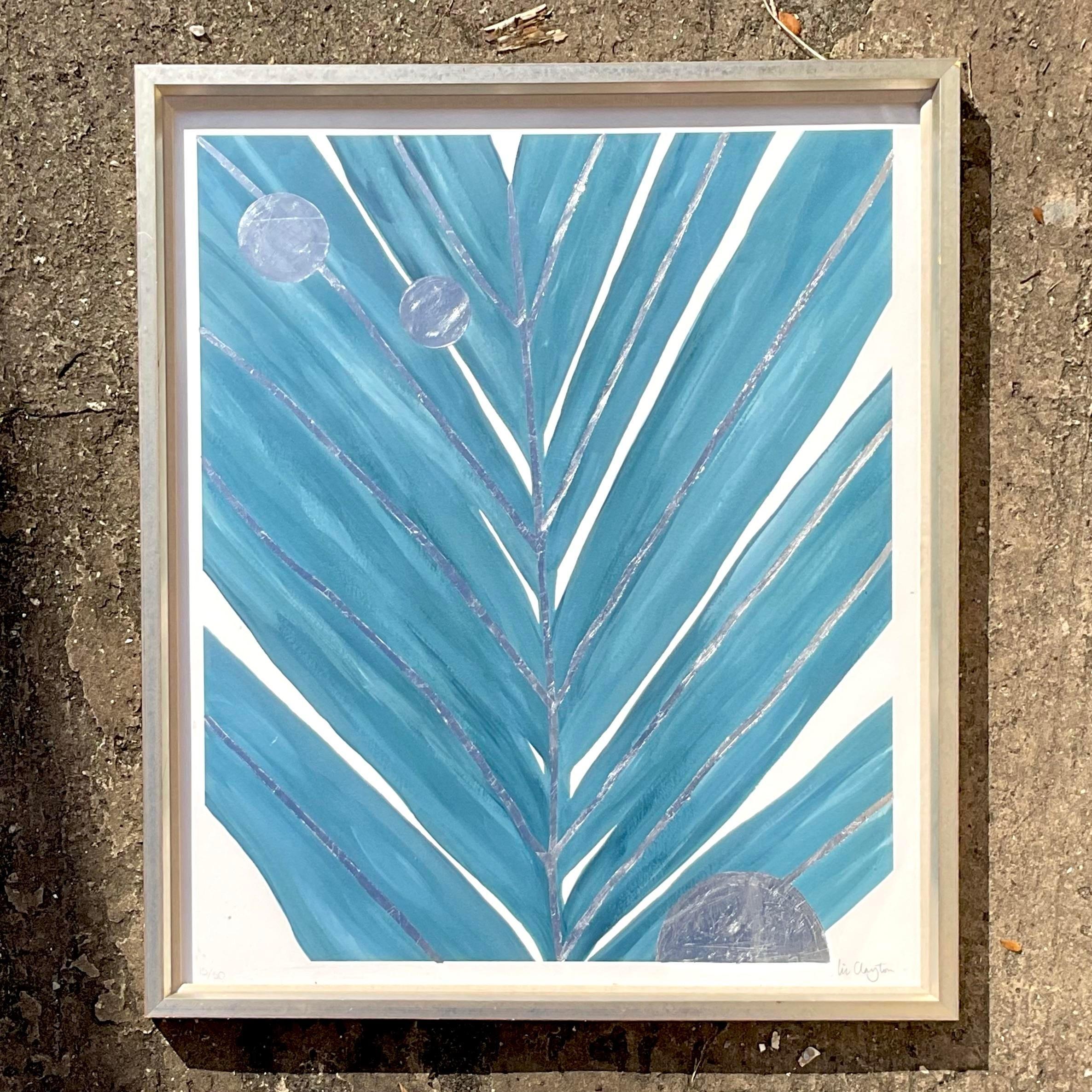 Vintage Boho Trowbridge nummeriert Palm Prints - Satz von 2 im Angebot 2