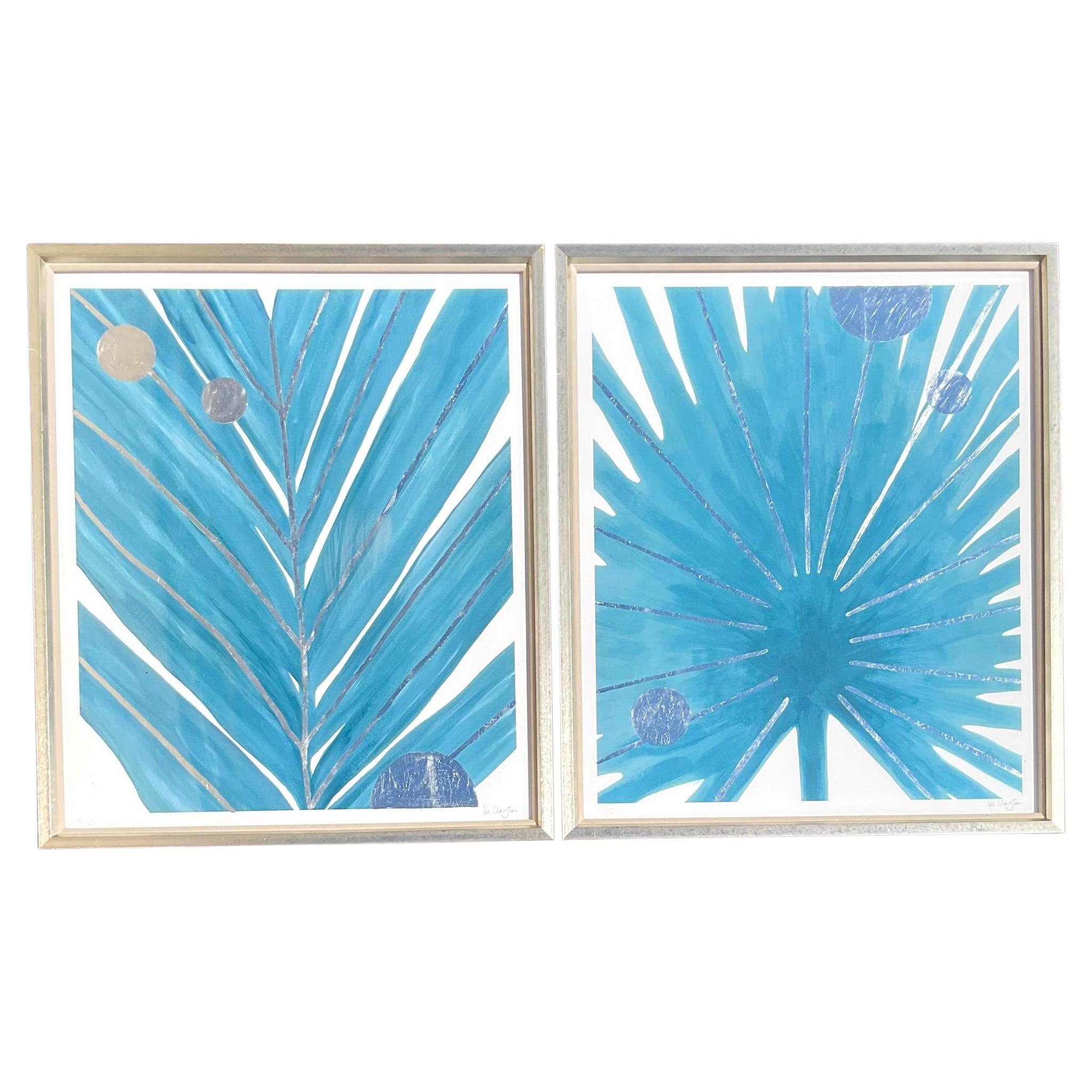 Vintage Boho Trowbridge nummeriert Palm Prints - Satz von 2 im Angebot