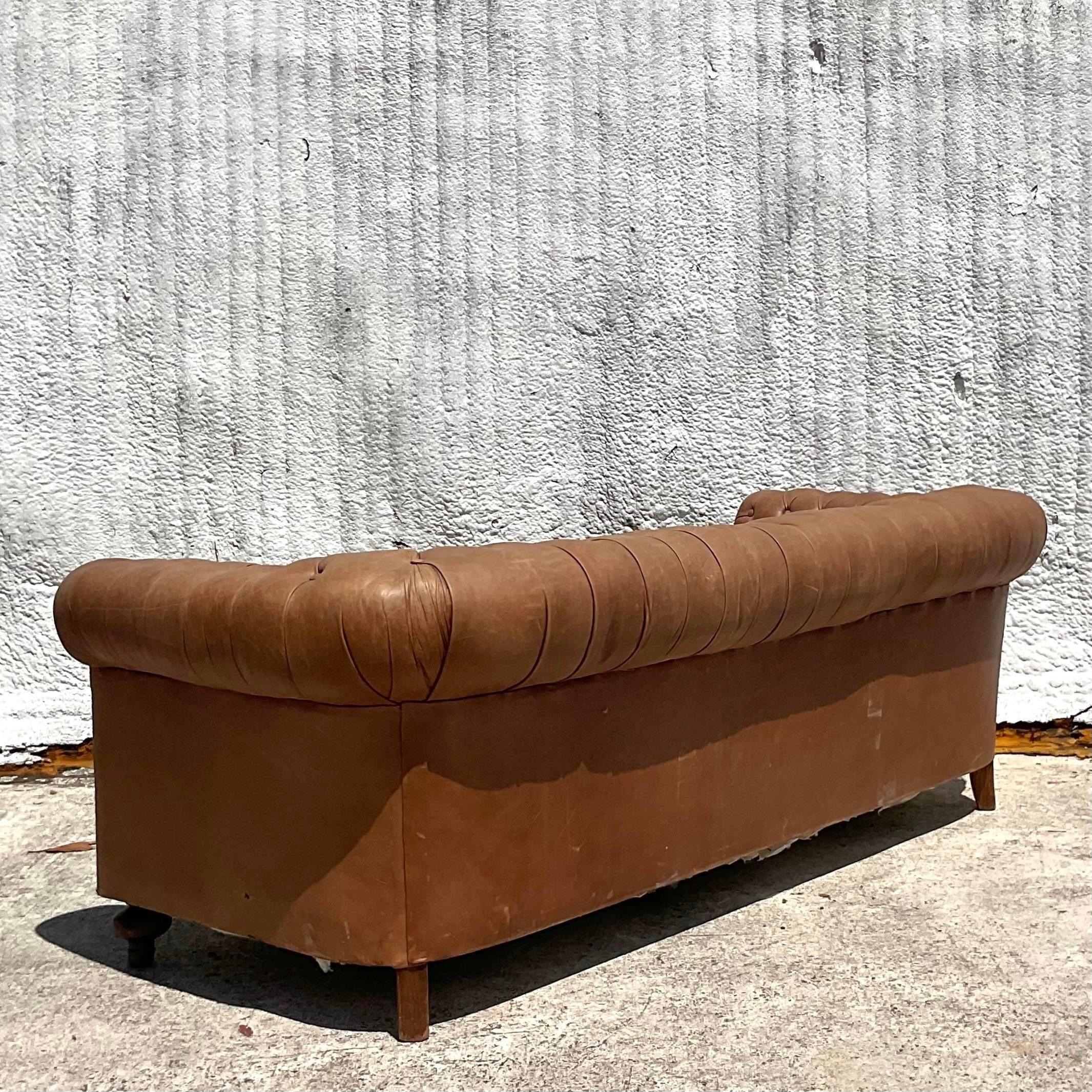 leather chesterfield sofa vintage