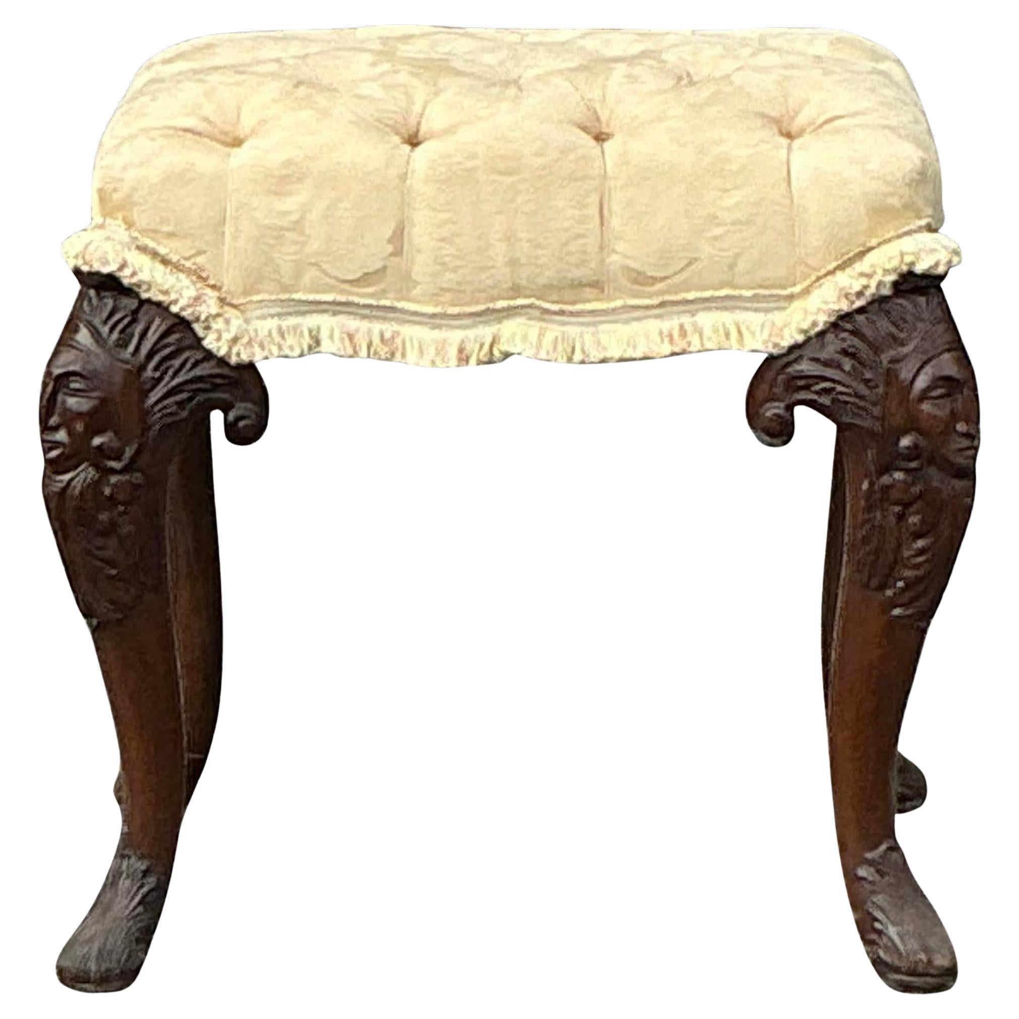 Vintage Boho Carved Knot Low Stool For Sale at 1stDibs Vintage Boho Carved Knot Low Stool For Sale at 1stDibs