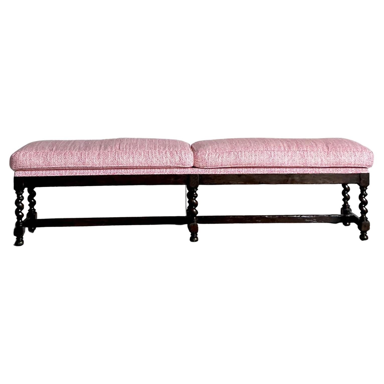 Banco Vintage Boho de Madera Torneada en venta