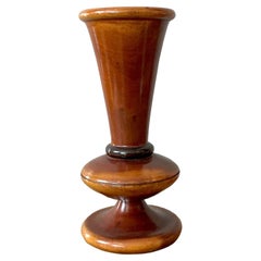 Vaso vintage in legno tornito Boho