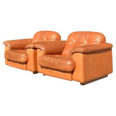Vintage Boho Turner LTD for De Sede Ds 101 Leather Lounge Chairs - A Pair