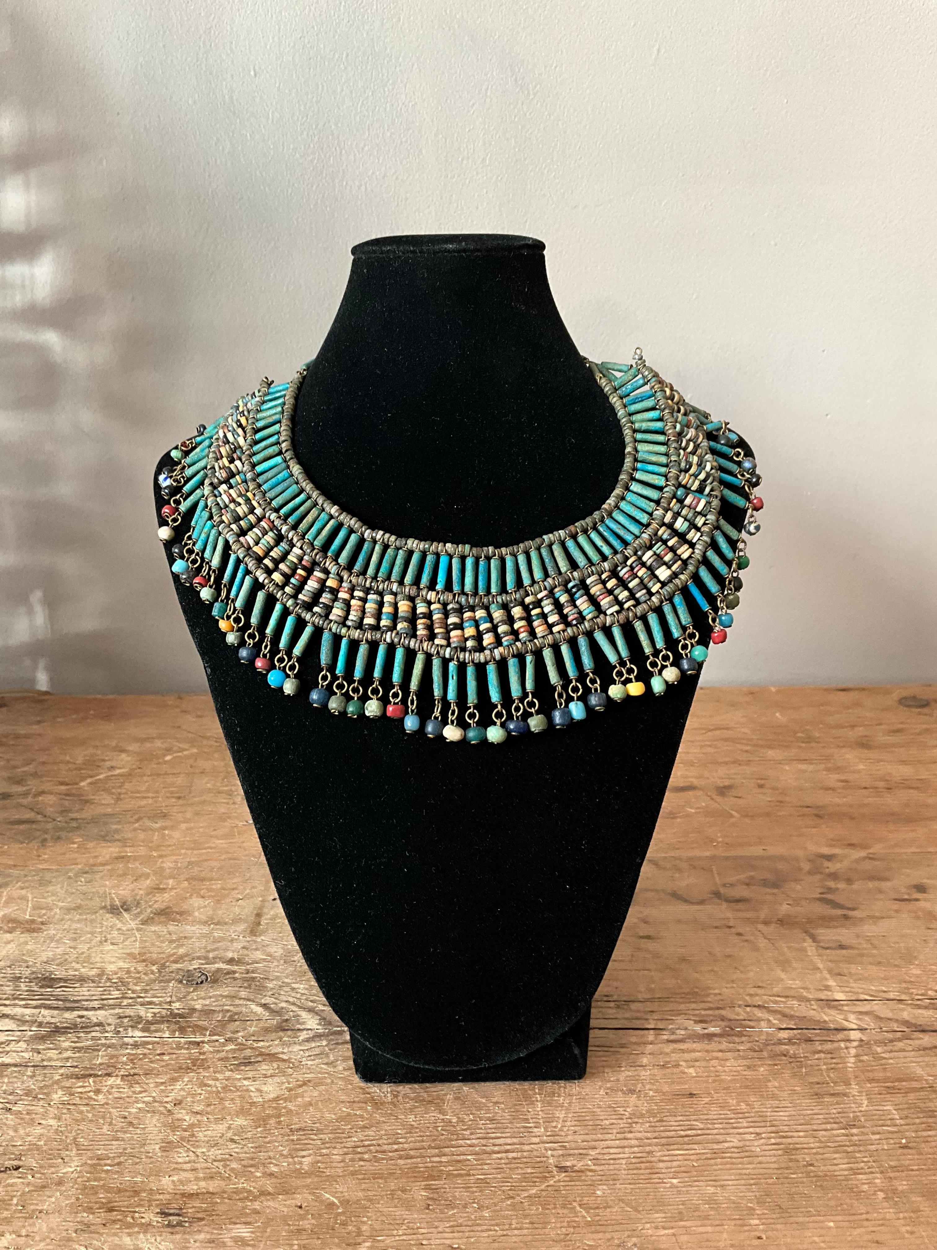 Vintage Boho Türkis gefärbt Perlen Halsband im Zustand „Gut“ im Angebot in West Palm Beach, FL