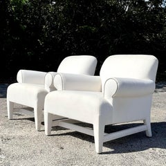 Paire de chaises Madison vintage Boho Twill d'après Donghia