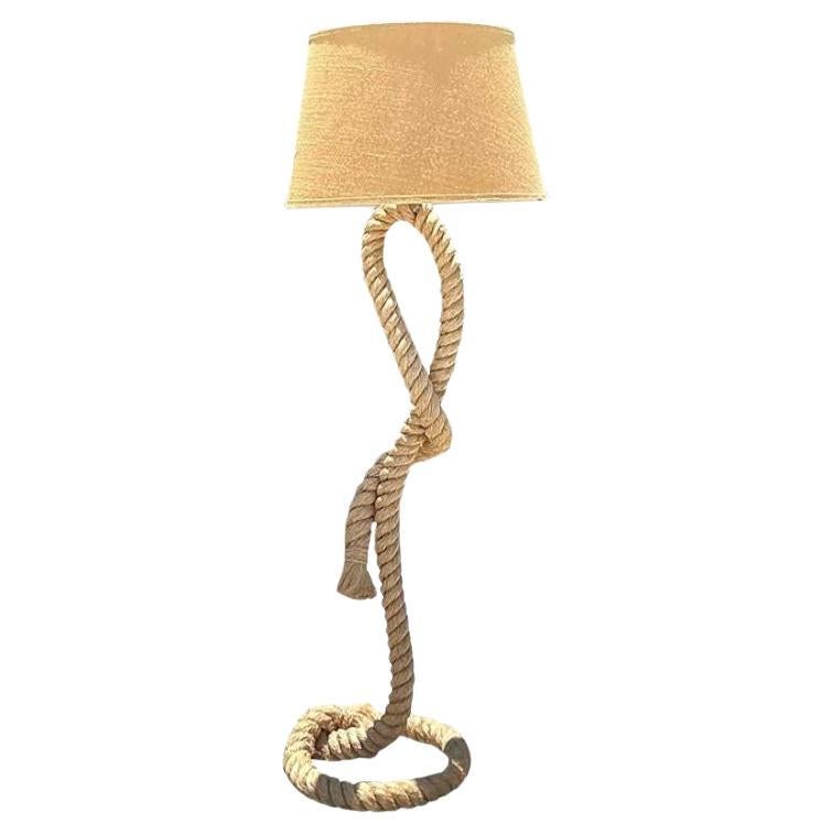 Lampada da terra vintage in corda ritorta Boho