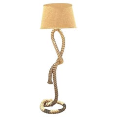 Vintage Boho Twisted Rope Floor Lamp