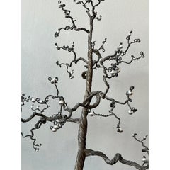 Vintage Boho Twisted Tree Sculpture With Crystal Detail