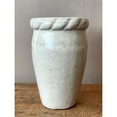 Vintage Boho Twisted Trim Studio Pottery Vase