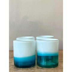 Verres Vintage Boho à deux tons - Lot de 4