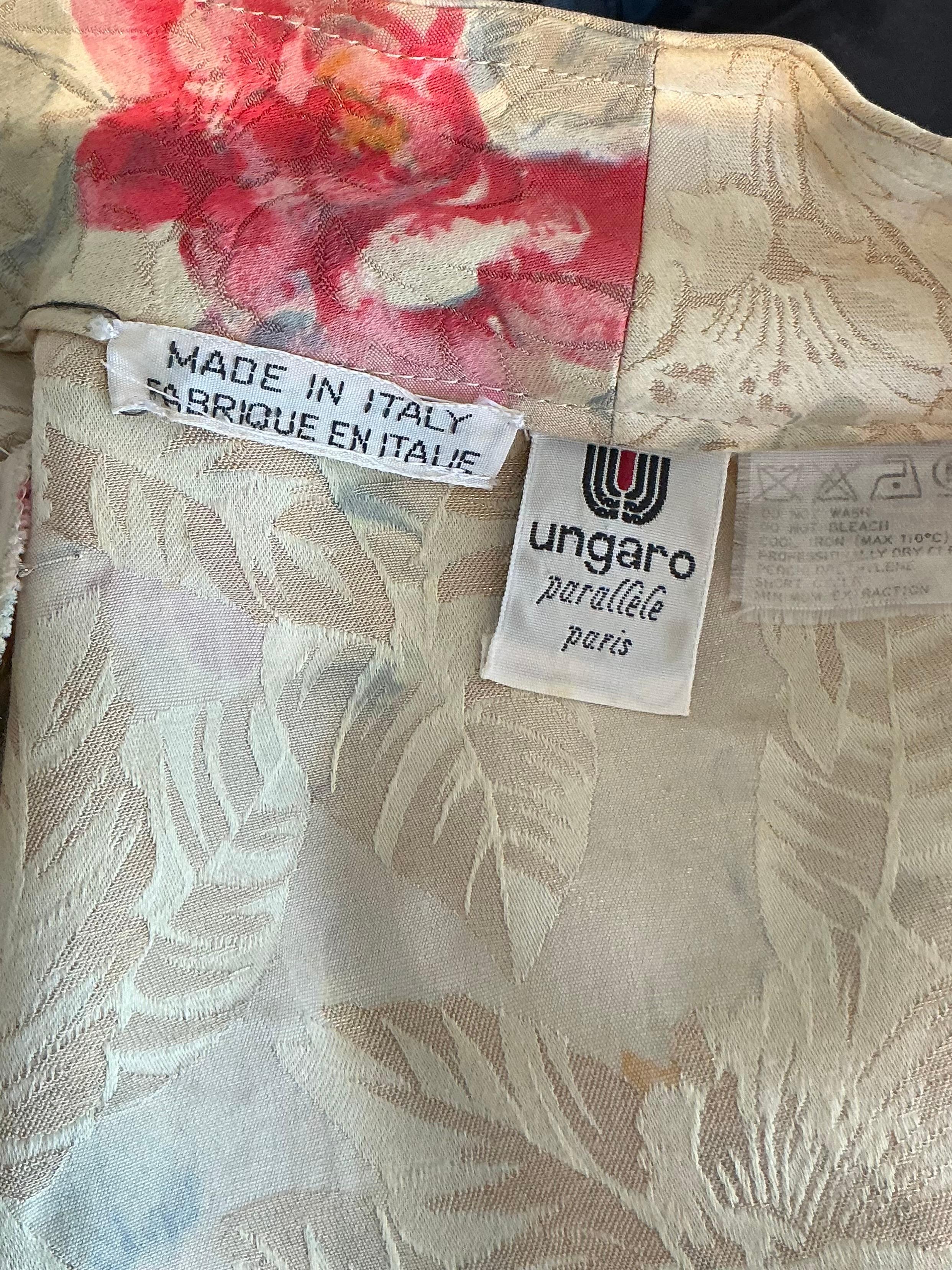 Vintage Boho Ungaro Beige Floral Set For Sale 6
