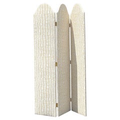 Vintage Boho Upholstered Folding Screen